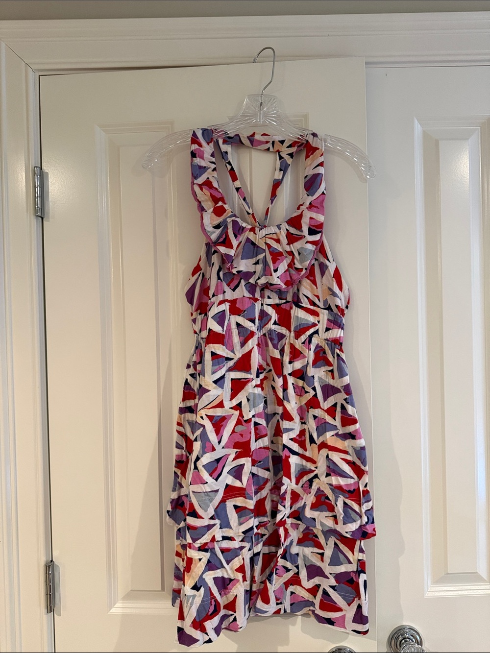 Sleeveless Abstract Print Summer Dress in Multicolor